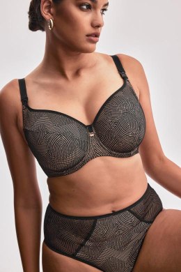 Mama Dots soft czarny biustonosz dla karmiących piersią