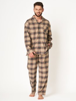 Piżama Key MNS 402 B24 Flanela dł/r 3XL-4XL męska rozpinana Key