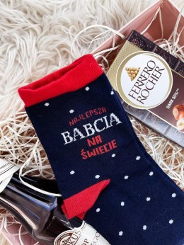 Skarpety Milena 0200-039 Najlepsza Babcia 37-41 Milena